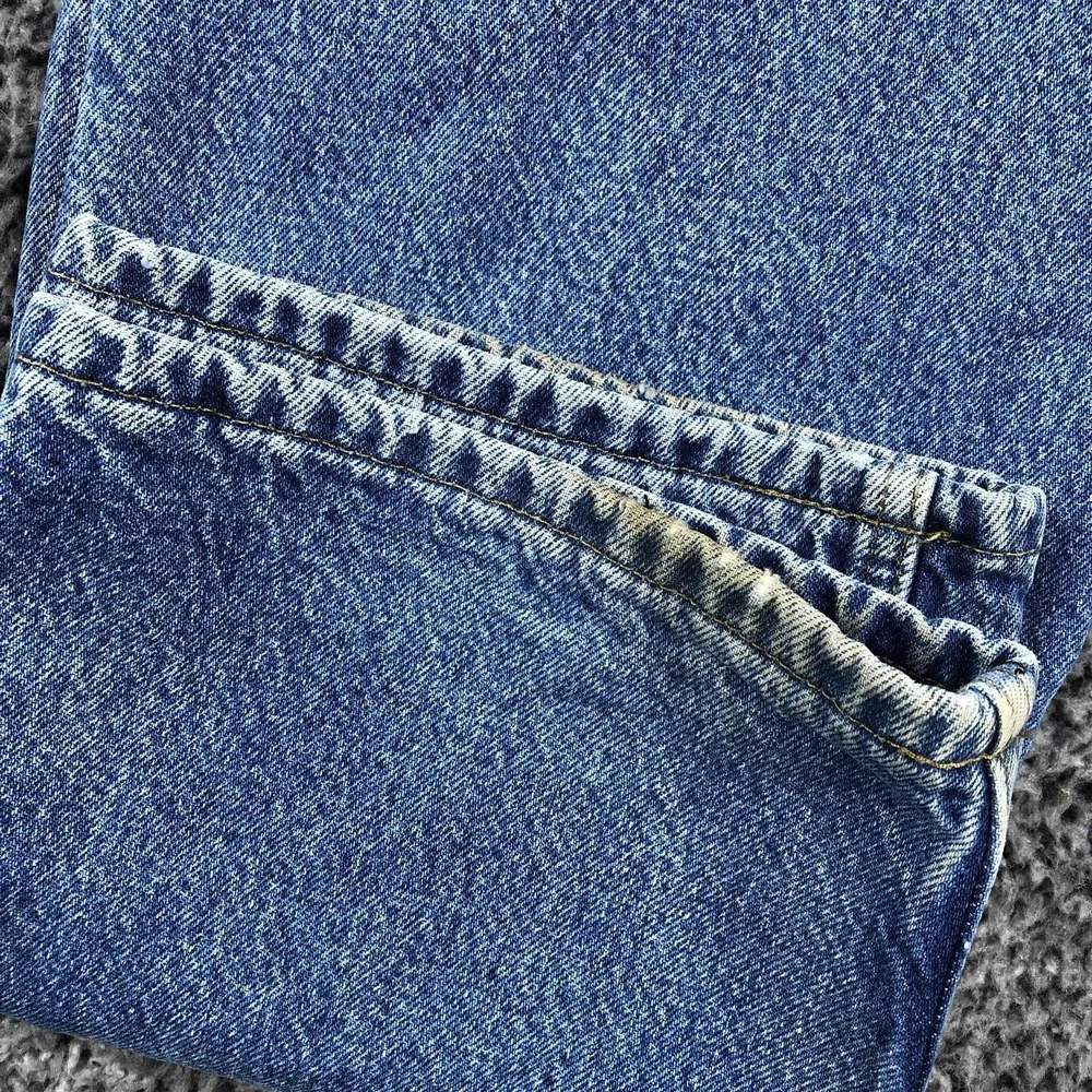 Carhartt Jeans‎ Mens 32x32 Blue Relaxed Fit Straight Leg Denim Flannel Lined